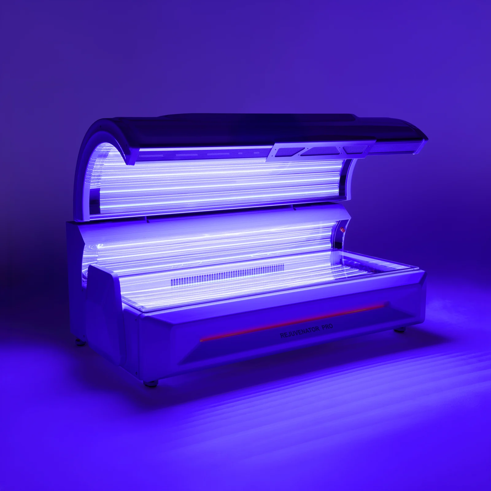 Soluxia bed with blue light