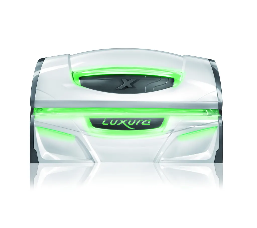 The X7 closed, seen from the front, lit green