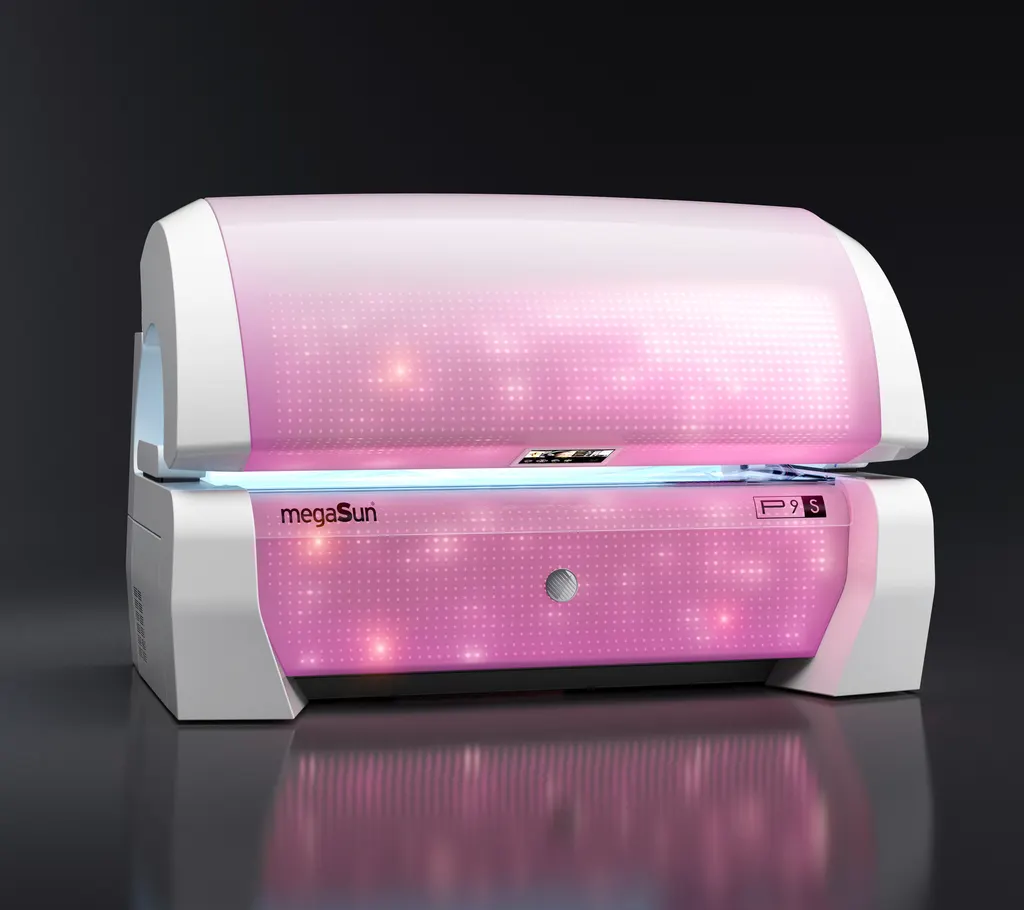 The P9S closed in Wonder White, its panels glowing pink