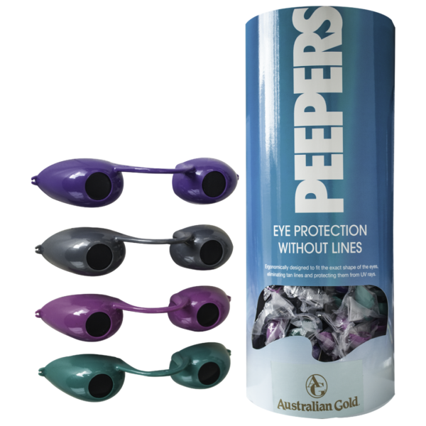 Australian gold peepers tanning eye protection