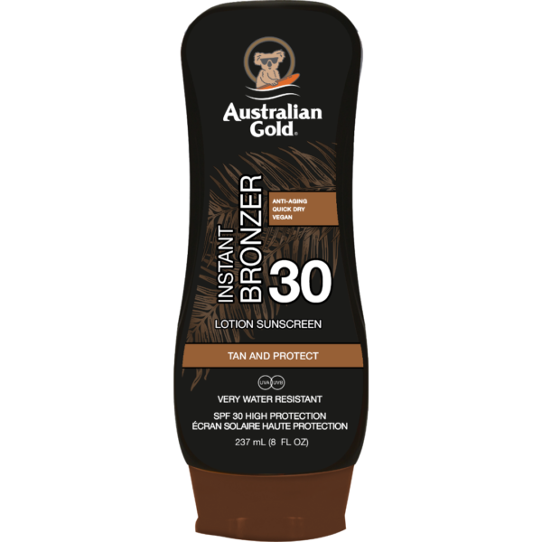 australian gold SPF 30 lotion with bronzers